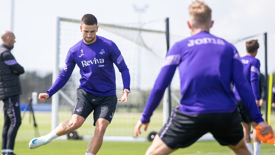 Training ahead of the south Wales derby
