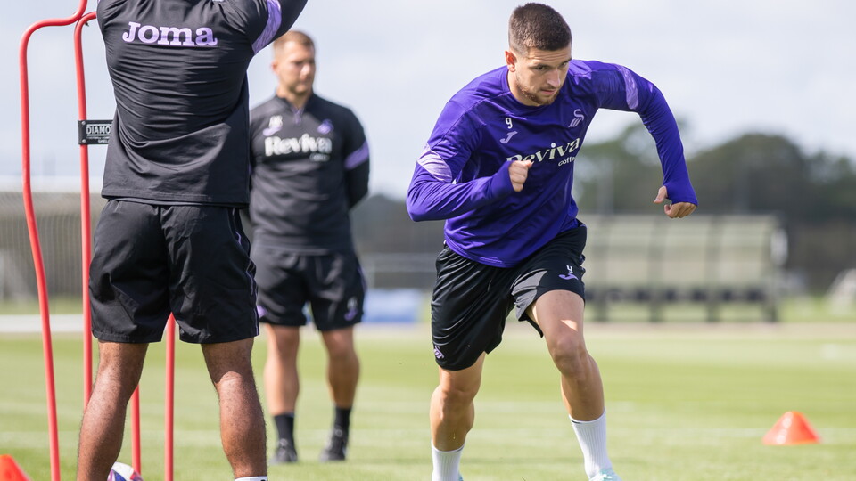 Training ahead of the south Wales derby