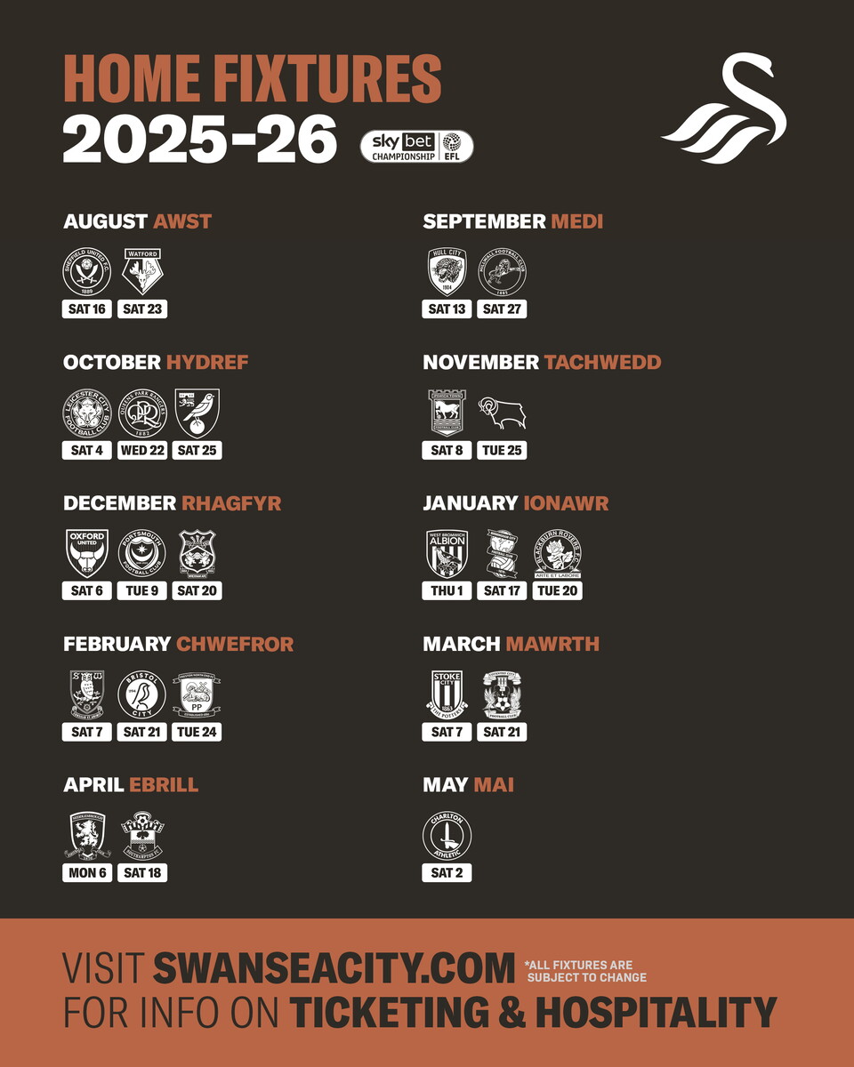 25-26 Home Fixtures