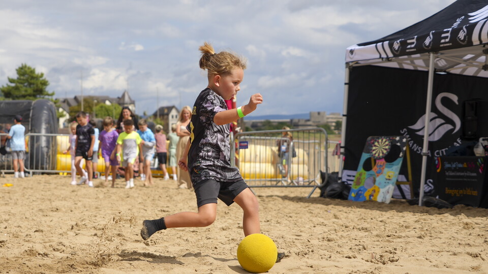 Swansea City beach day