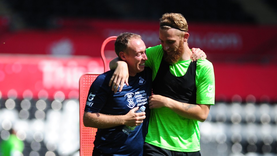 Steve Cooper and Oli McBurnie