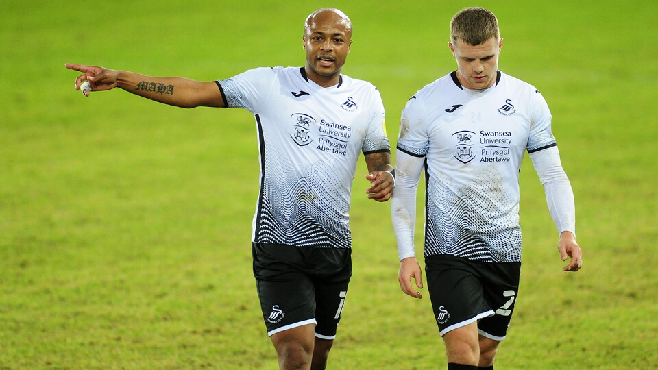 Andre Ayew Jake Bidwell Bournemouth