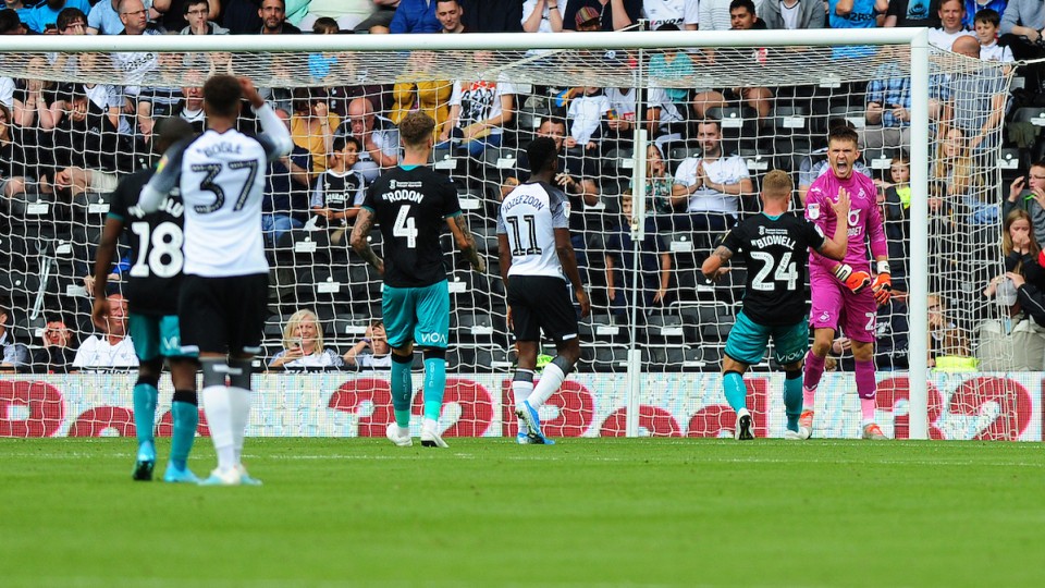 Freddie Woodman Derby penalty save