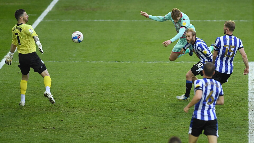 Sheffield Wednesday Away Jay Fulton header 2