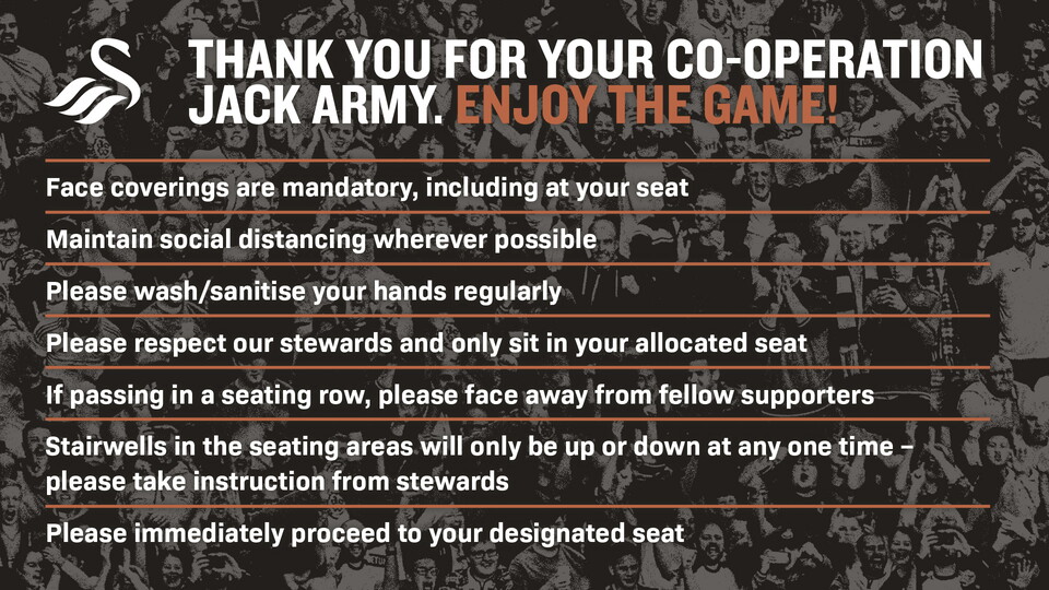 Safety messages for fans