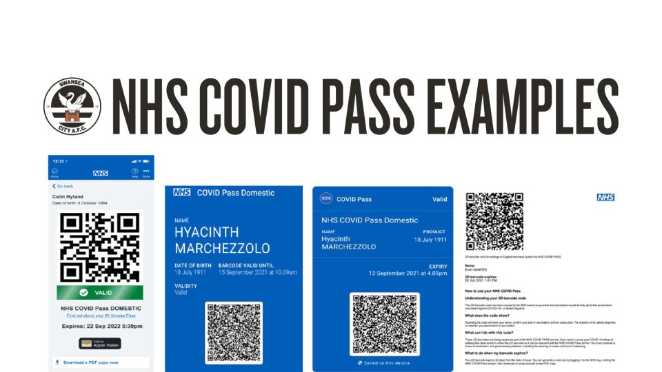 COVID PASS EXAMPLES