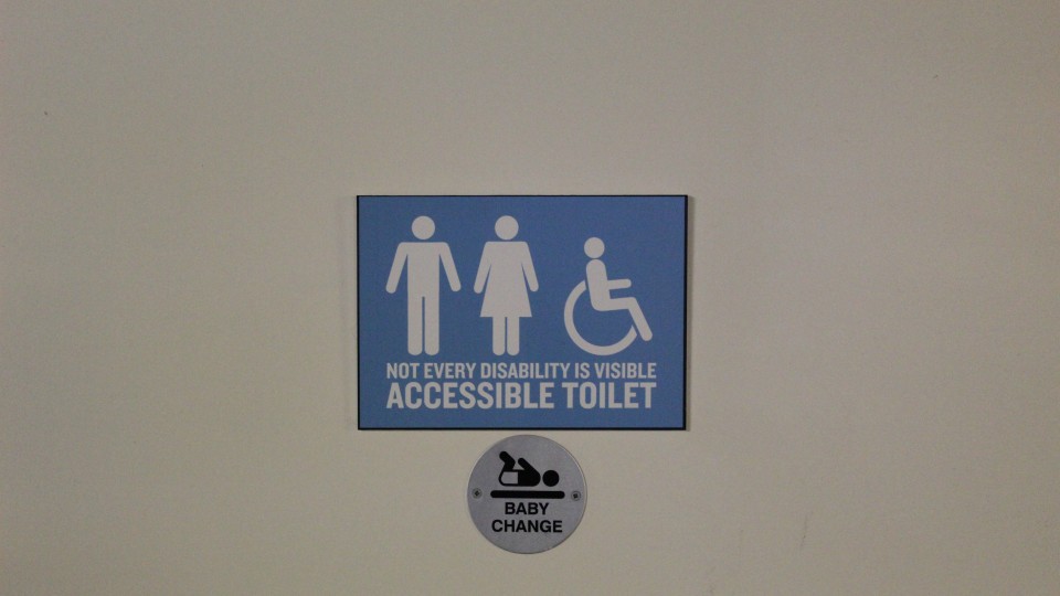 New disabled toilet signage