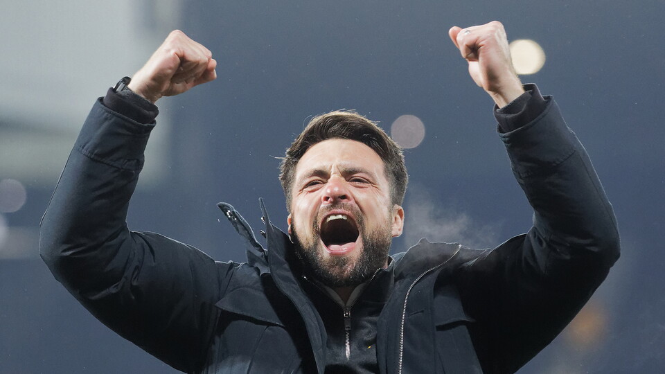 West Brom away Russell Martin celebration