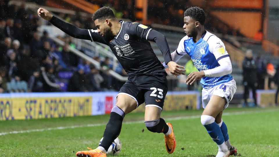 Peterborough away Cyrus Christie