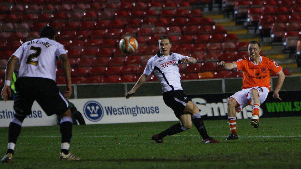 Blackpool's Ormerod scores a fourth against Swansea City