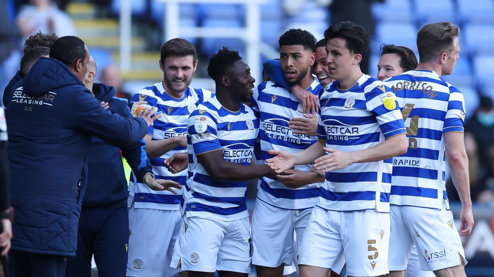 Reading players celebrate 