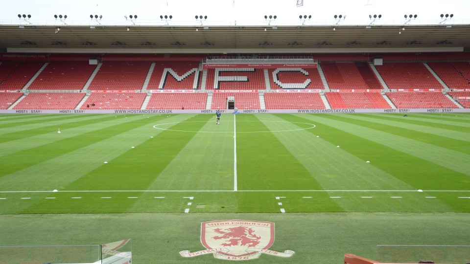 Middlesbrough pitch at Riverside Stadium