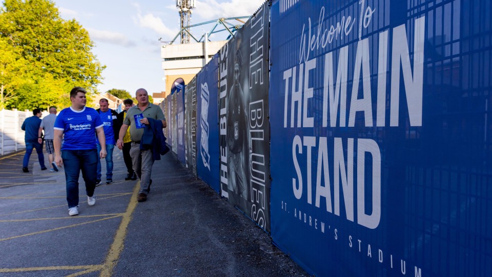 St Andrew's fans arriving