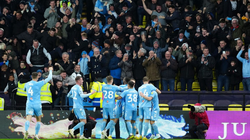 Coventry City celebration