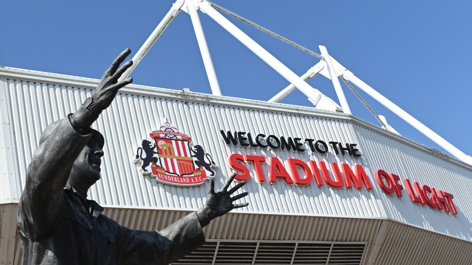 Outside the stadium of light in Sunderland