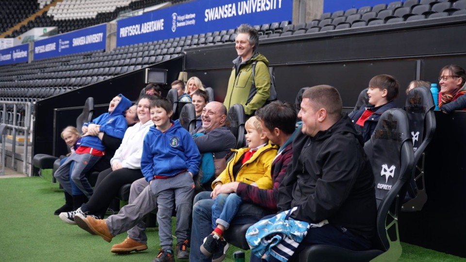 People from Talking Hands attending a BSL Stadium Tour