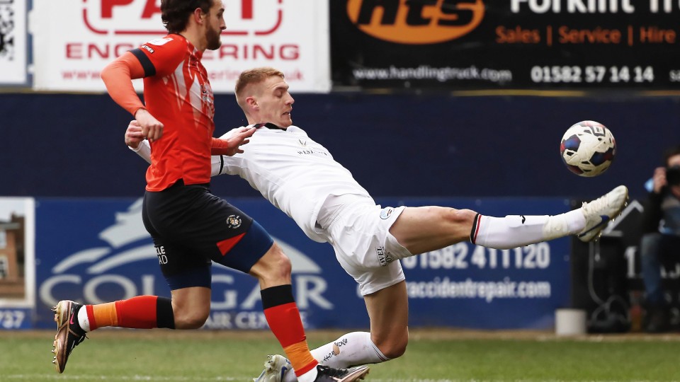 Luton away Jay Fulton