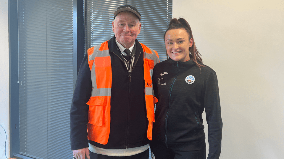 Steward Rob Newman and Senior Academy Sports Therapist Sara Gray