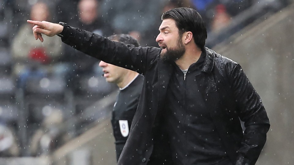 Russell Martin shouts instructions to players