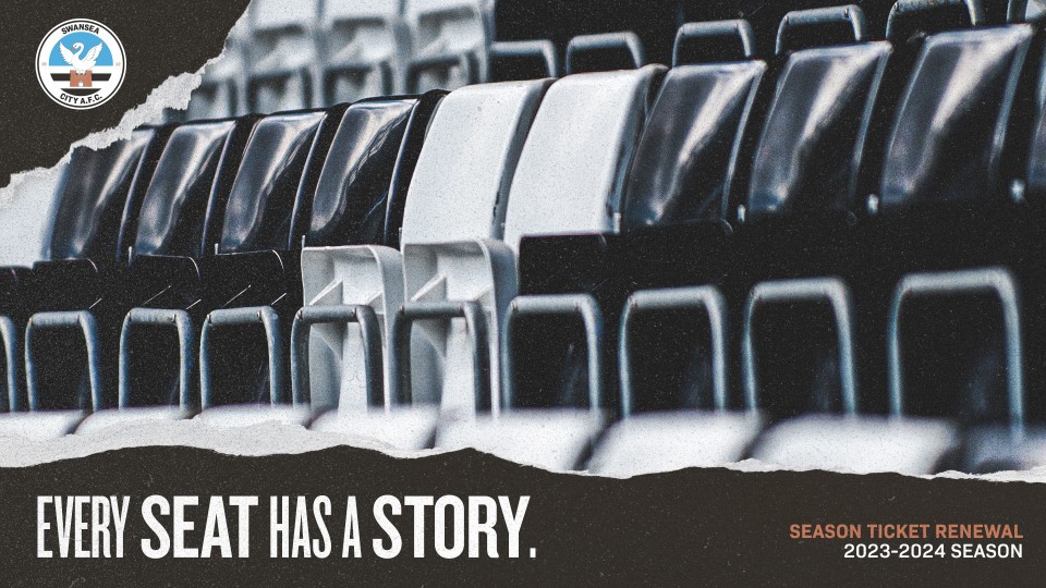 Black and white seats in the bowl of the Swansea.com Stadium.