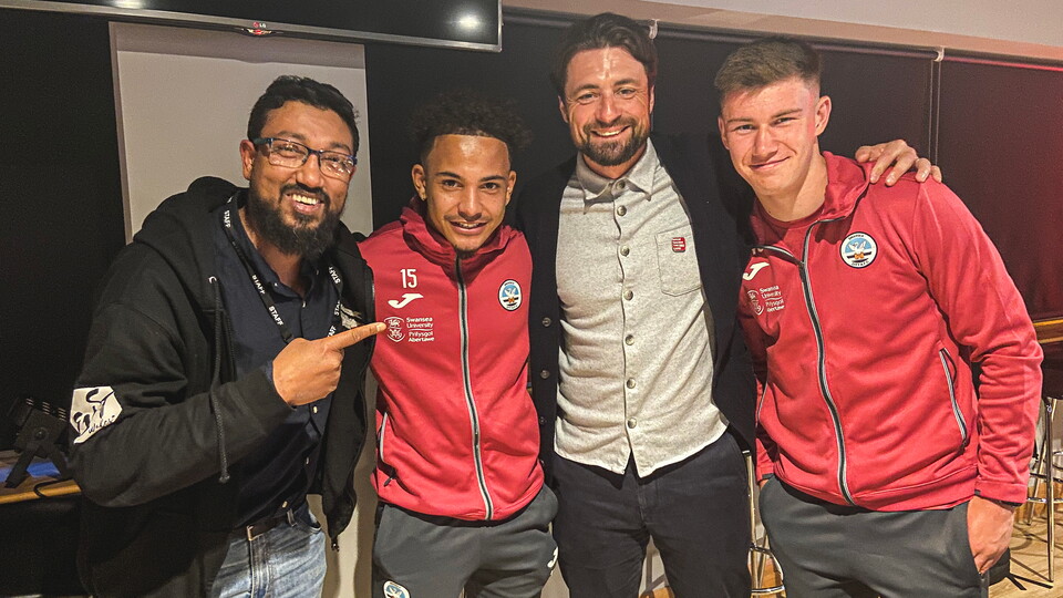 Matty Sorinola, Russell Martin and Cameron Congreve at Iftar Event