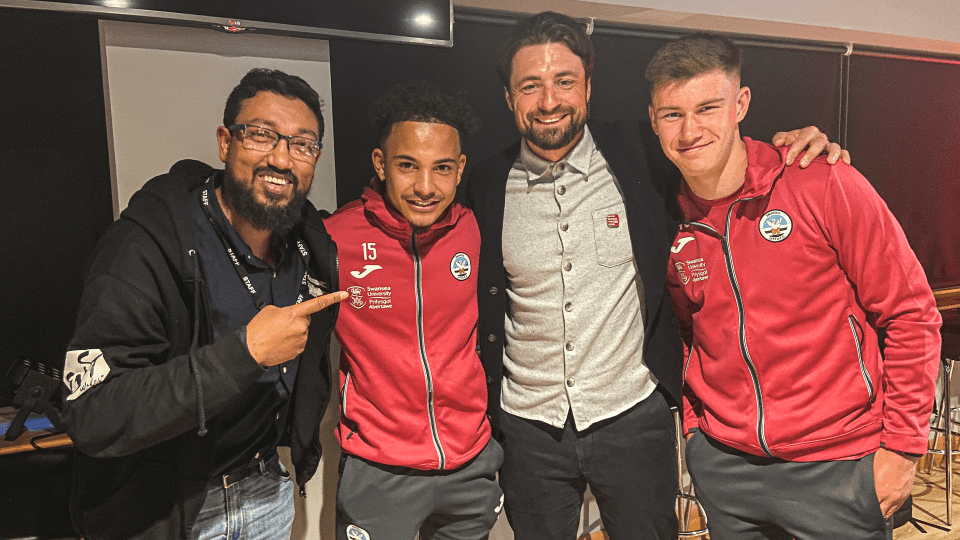 Matty Sorinola, Russell Martin and Cameron Congreve at Iftar Event