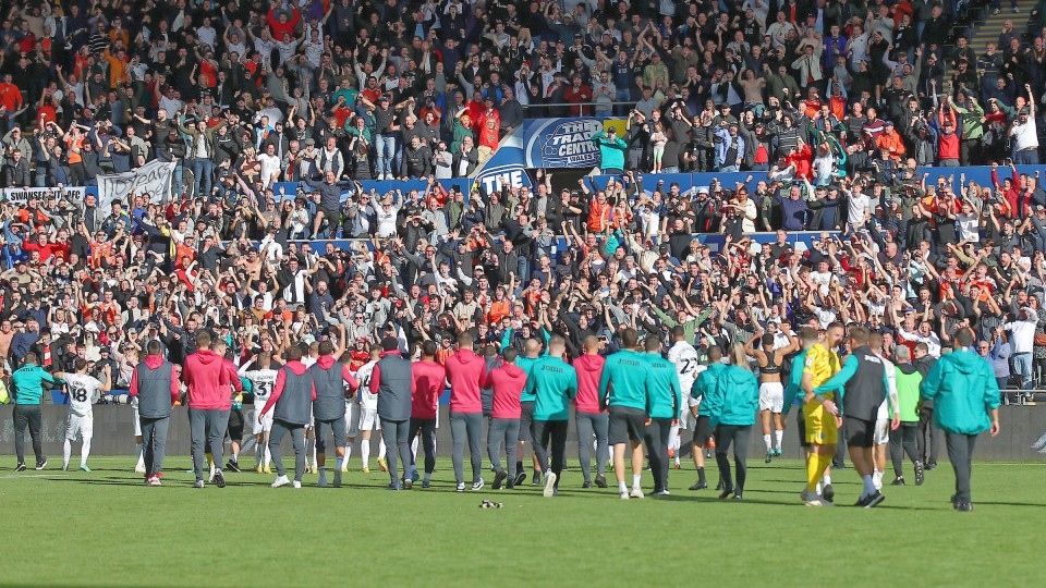 Cardiff home fans players