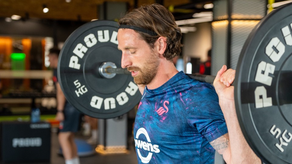 Joe Allen in the gym