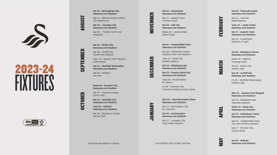 2022-23 Championship Fixtures