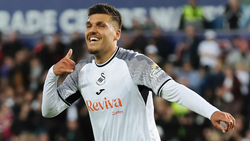 Joel Piroe Celebrates.