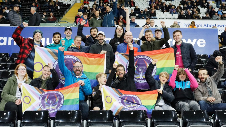 Swansea Galaxy at a Swansea City match