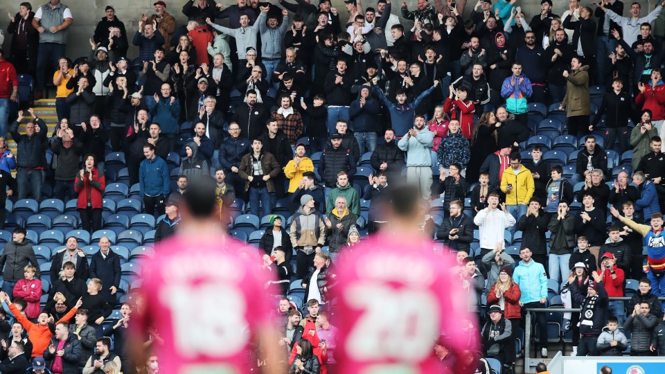 Swansea City fans at Blackburn Rovers