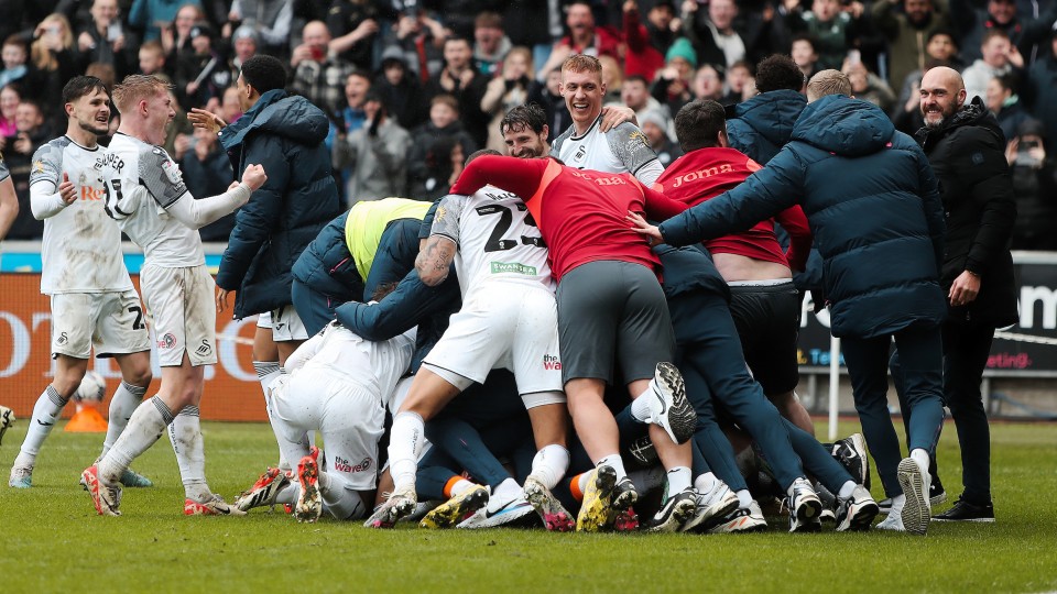 South Wales derby celebration