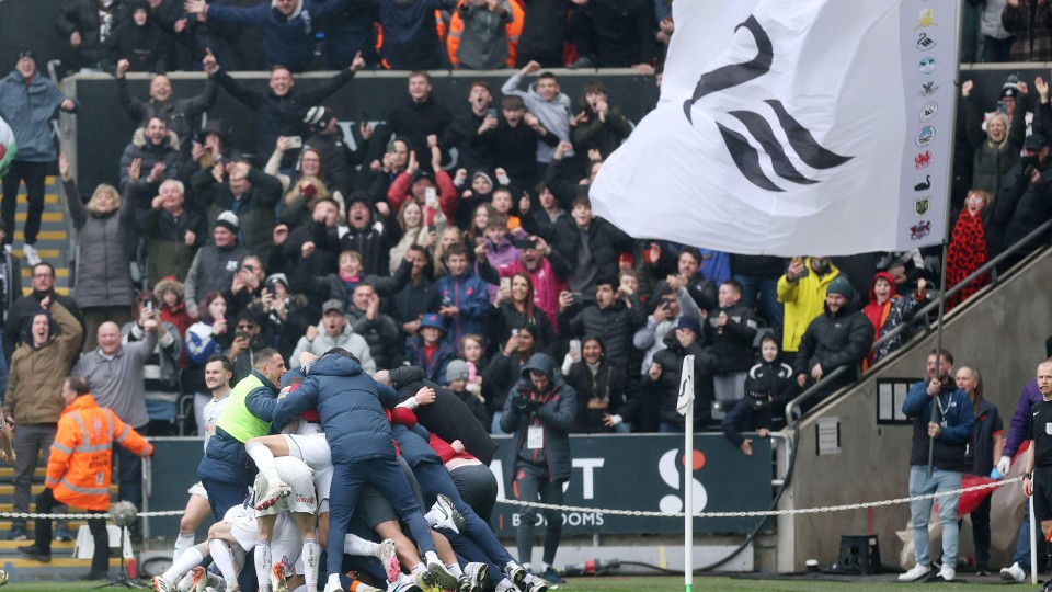 South Wales derby celebration