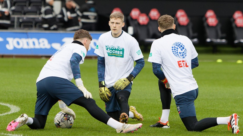 Swansea City players - Unite for Access shirts