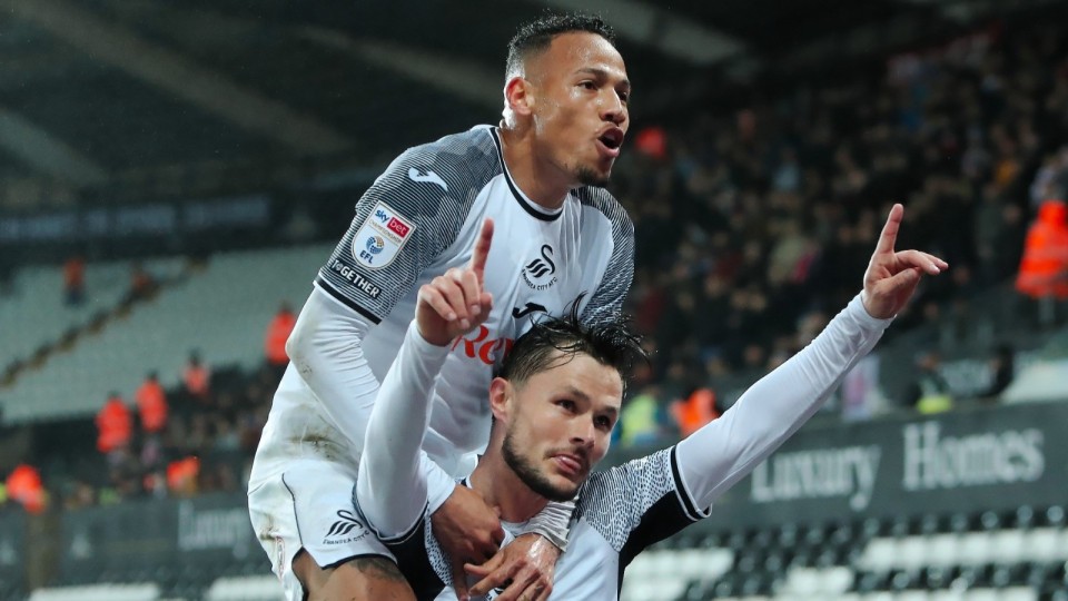 Liam Cullen celebration Stoke