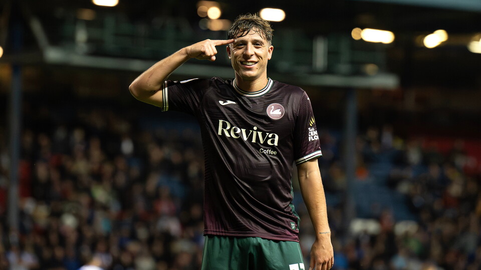 Goncalo Franco Blackburn away celebration