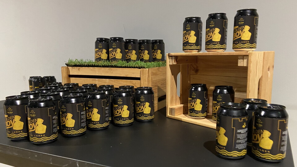 Golden Boy cans at Ivor Allchurch event