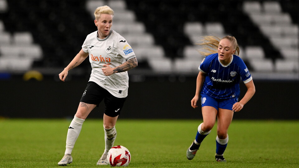 Stacey John in action against Cardiff City Women 16-11-25