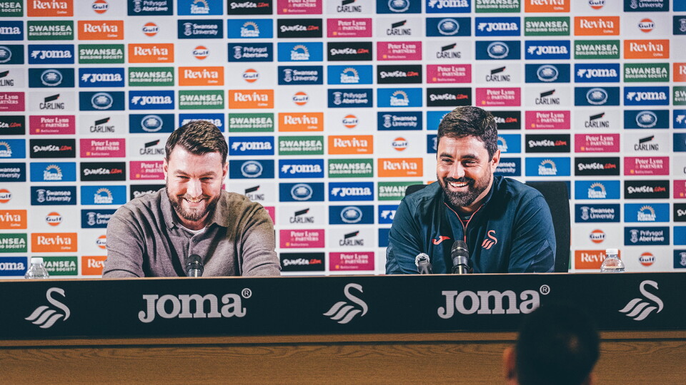 Tom Gorringe and Vitor Matos at a press conference