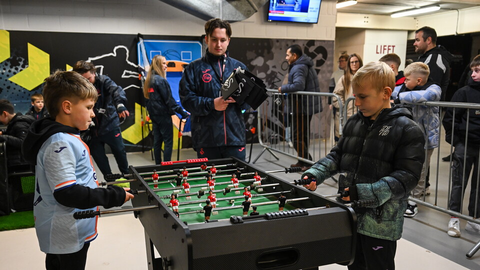 Young fans in the family fan zone