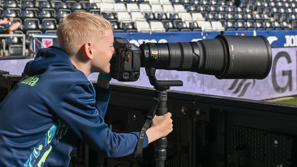 Junior Jack Noah taking photos