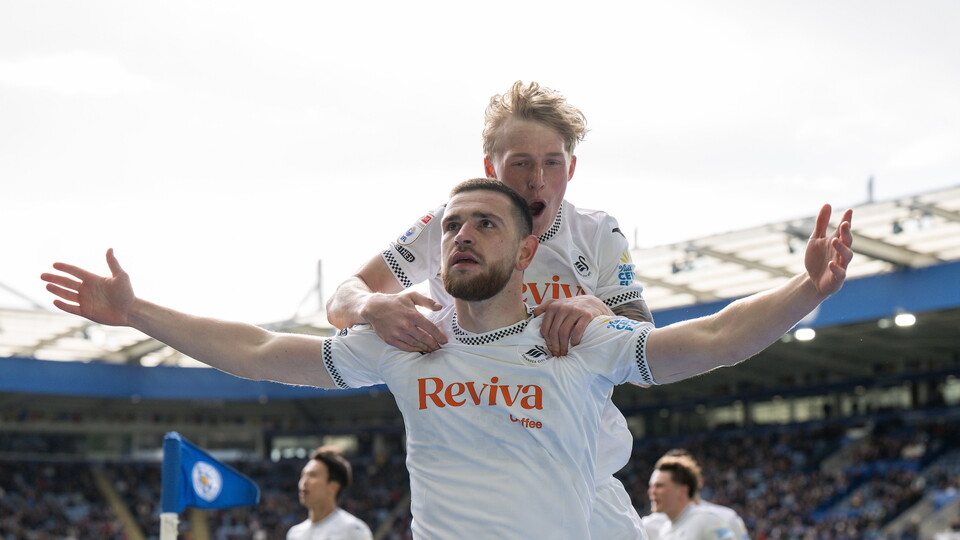 Zan Vipotnik Leicester celebration