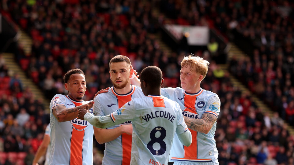 Zan Vipotnik celebration Sheffield United