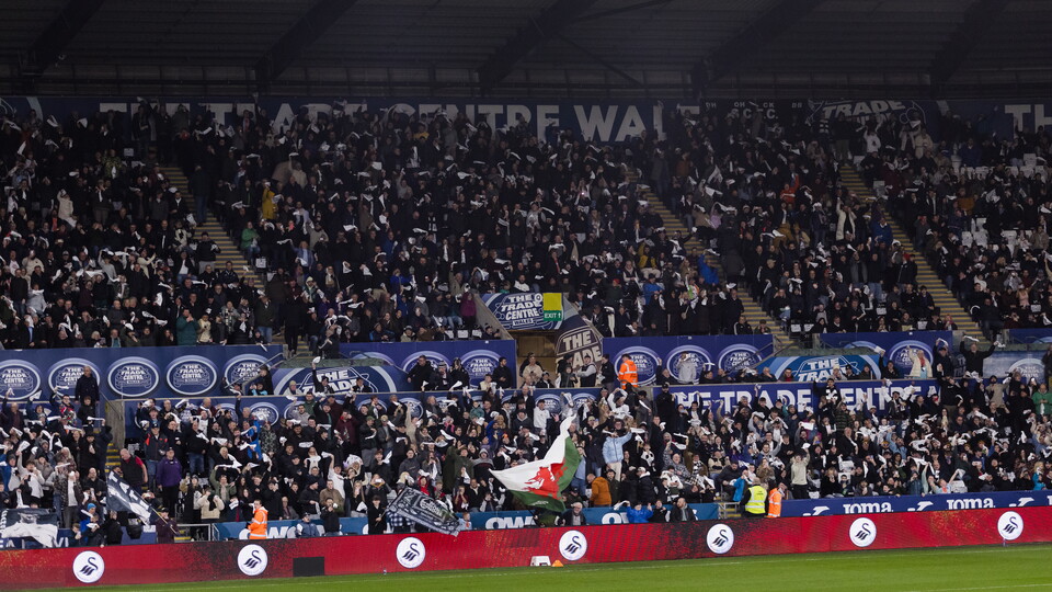 Swansea City fans at Preston North End 