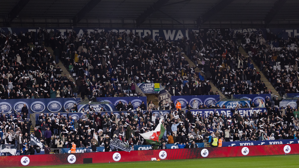 Swansea City fans at Preston North End 