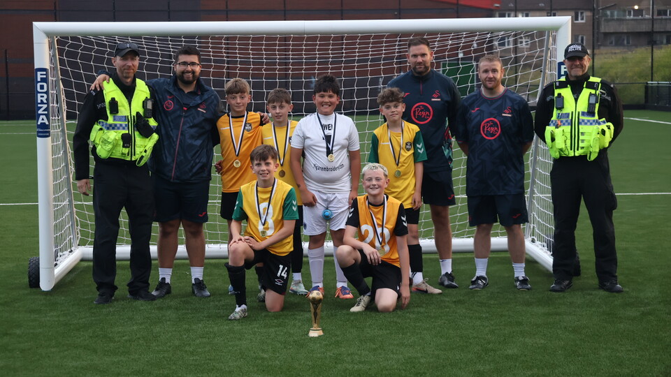 Port Talbot Kicks Tournament winners with South Wales Police