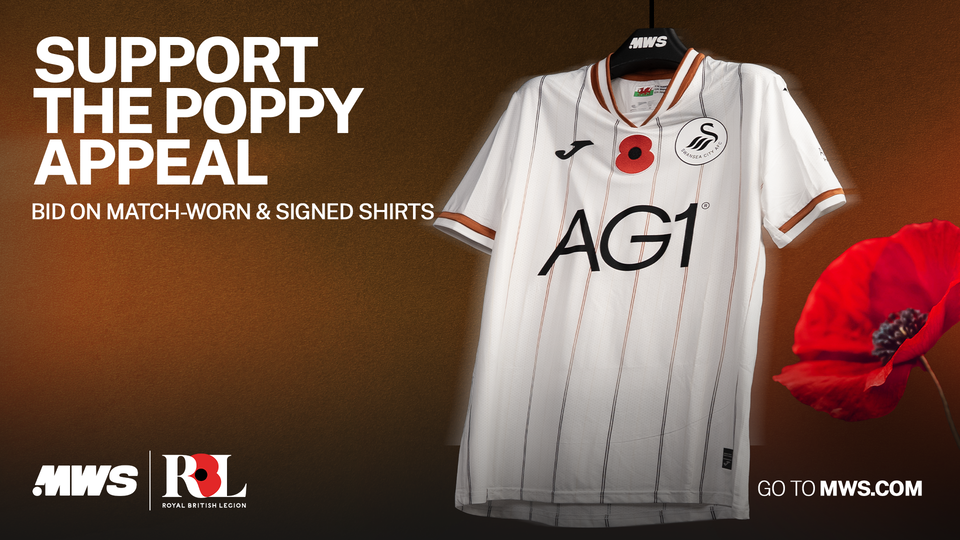 Football shirt to support the poppy appeal.