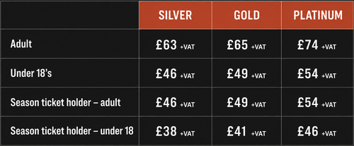 Swans Club MBM Prices