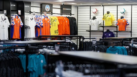 Interior of Swansea City's club shop